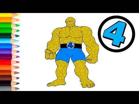 How to paint The Thing? || Fantastic four coloring pages