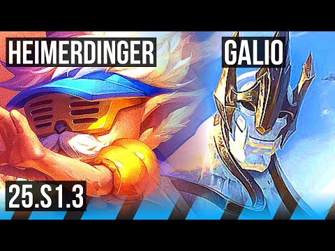 HEIMERDINGER vs GALIO (MID) | 600+ games | KR Diamond | 25.S1.3