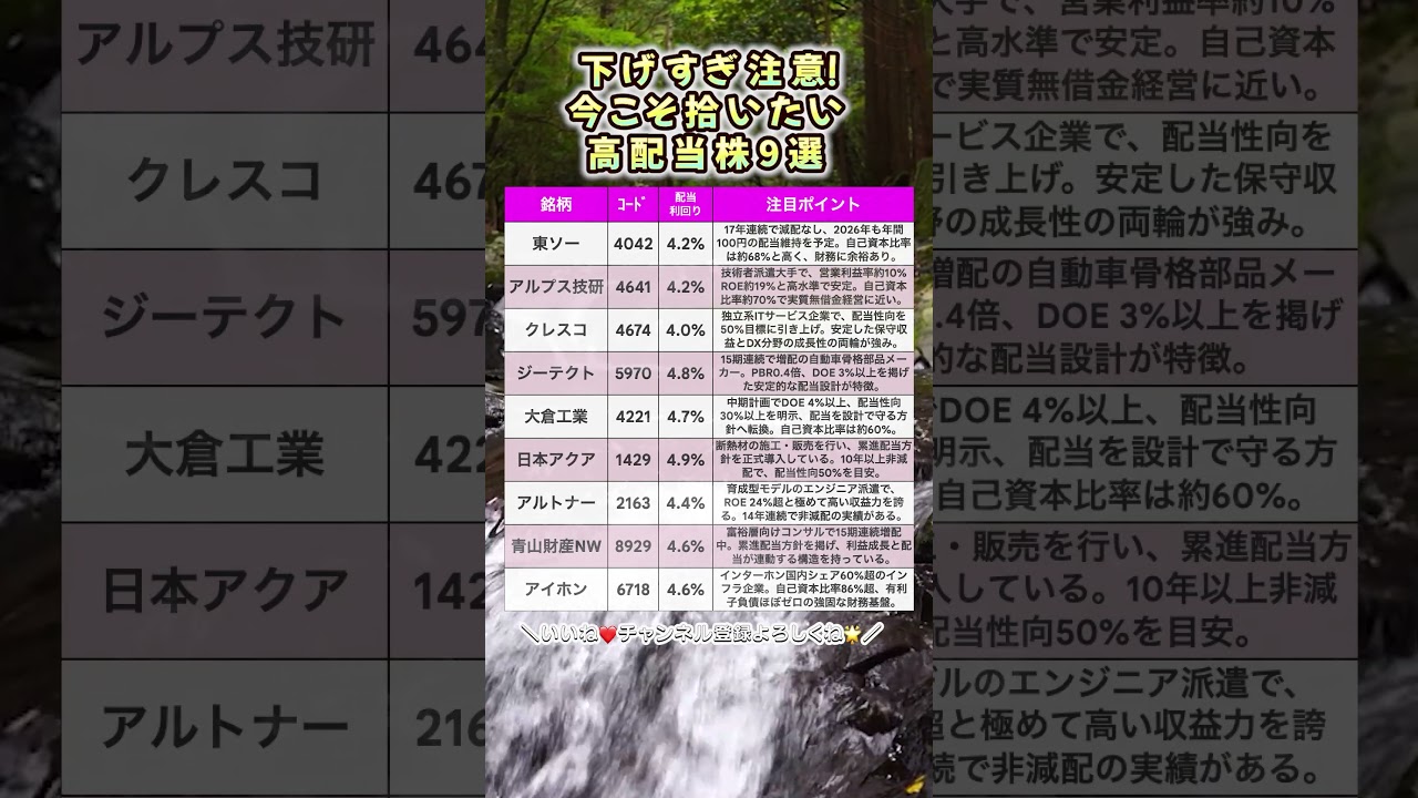 下げすぎ注意！今こそ拾いたい高配当株9選