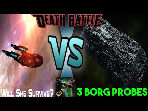 U.S.S Titan A VS 3 Borg Probes | BC REMASTERED | PICARD SEASON 3 |