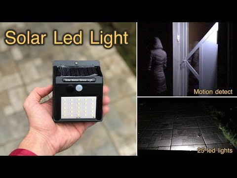 Solar led motion detected light