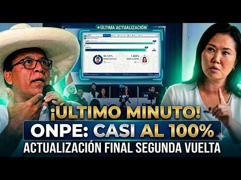 ÚLTIMA ACTUALIZACIÓN CASI AL 100%/ RESULTADOS OFICIALES DE LA SEGUNDA VUELTA ELECTORAL- MIÉRCOLES 10