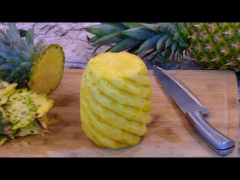 , title : 'Easiest Way to Cut A Pineapple and No Waste - 3 Ways  切割菠萝减少浪费'