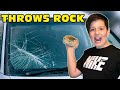 Kid Throws Rock At Uncle S Car Windshield Pulled Over By Police Original