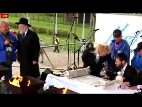 Holocaust Survivers Write In New Sefer Torah In The Nazi Death Camp Auschwitz