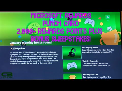 January Monthly Bonus Round Microsoft Rewards Punch Card - 2,000+ Points! Gamerscore Challenge+?