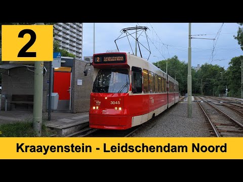 HTM tramlijn 2: Den Haag Kraayenstein - Leidschendam Noord via Haagse Markt | HTM 3045 | 2025
