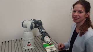 Assembly application with cobot Select the correct arm position. Example case: ABB's single-arm YuMi