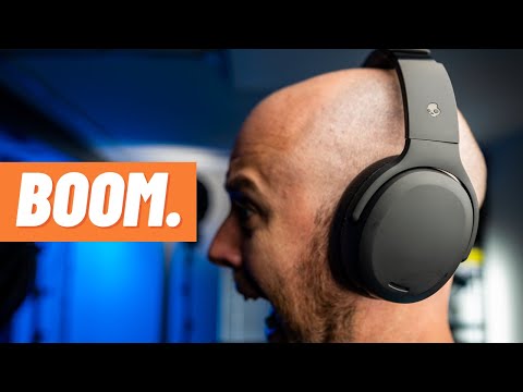 Skullcandy Crusher ANC 2 Wireless Over-Ear Bluetooth Headphones with Multi-Sensory Bass, Active Noise Cancelling, Up to 60 Hours Battery, Microphone for iPhone Android - Black/Asphalt video review thumbnail