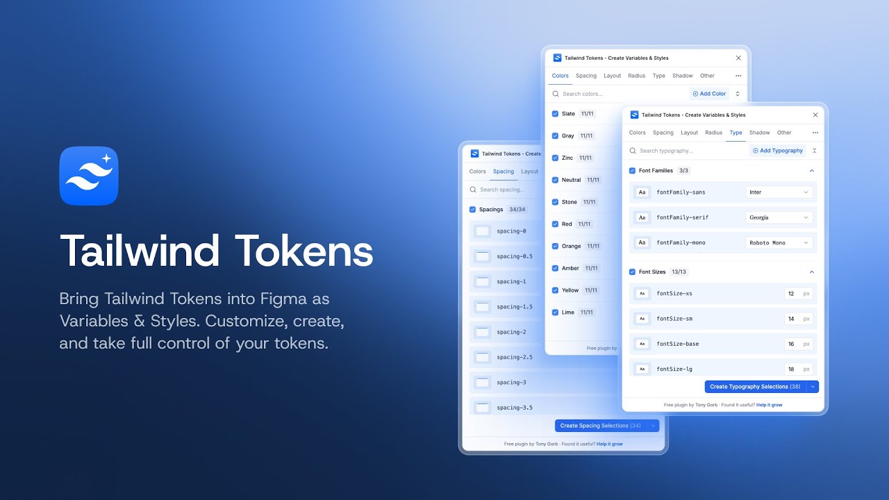 Figma Plugin: Tailwind Tokens - Create Variables & Styles