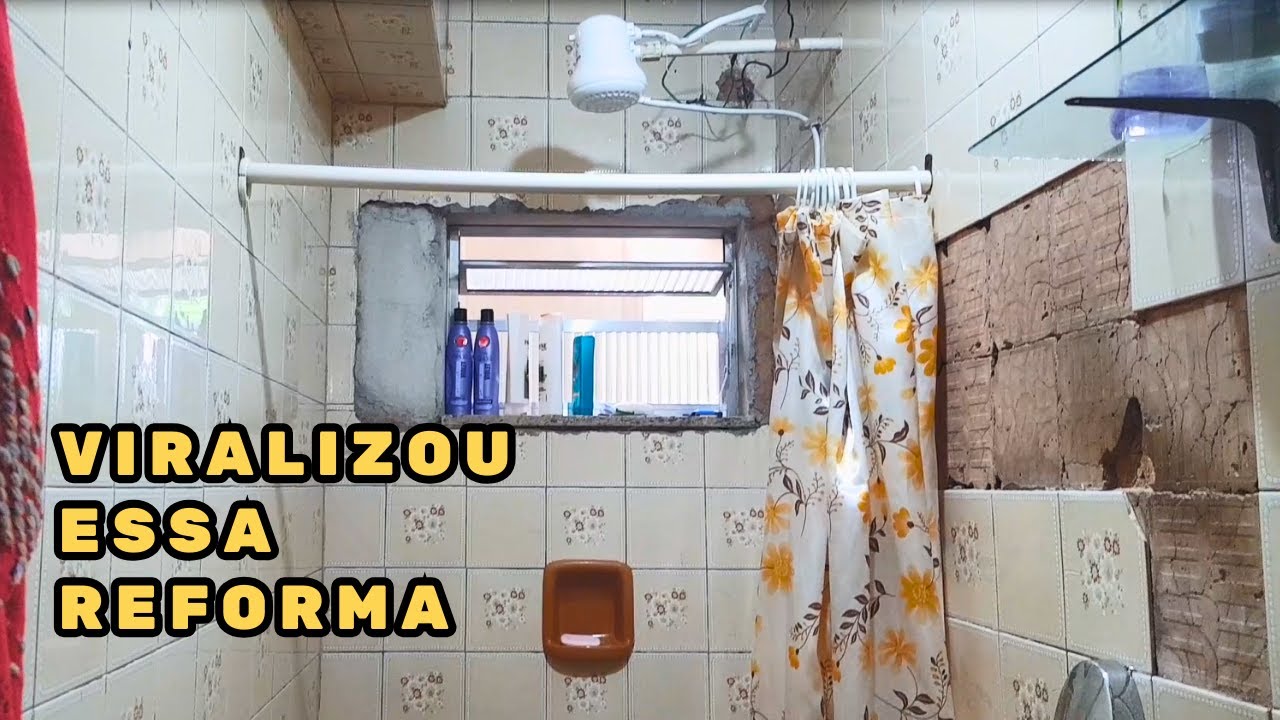 PEDREIRO USA A CRIATIVIDADE E VIRALIZA NA REFORMA DE UM BANHEIRO ANTIGO