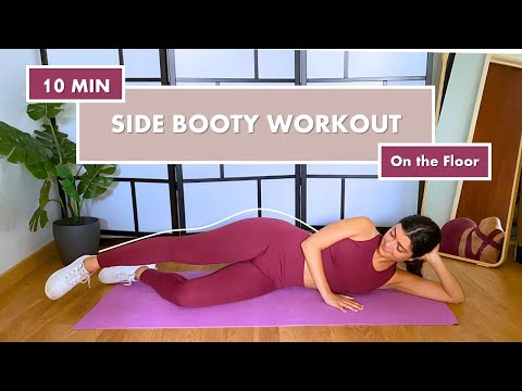 SIDE BOOTY WORKOUT ON THE FLOOR | Knee Friendly Outer Thigh Workout | 10 min