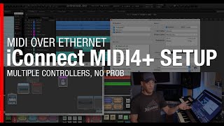 Video thumbnail for Setup iConnect MIDI4+ by iConnectivity MIDI Over Ethernet Multiple Controllers iOS Audio and MIDI by Andy Harper