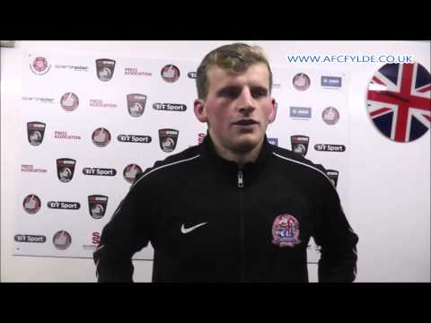 AFC FYLDE 3-0 STALYBRIDGE CELTIC. Players view, Danny Rowe.