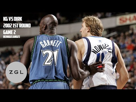 Kevin Garnett vs Dirk Nowitzki Duel Highlights: 2002 First Round Game 2 (62Pts, 33Rebs Combined!!)