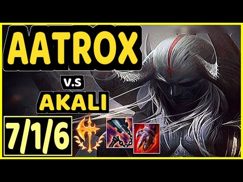 AATROX vs AKALI - 7/1/6 KDA TOP GAMEPLAY - KR Ranked GRANDMASTER