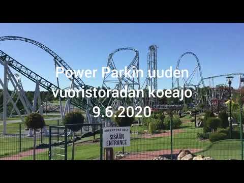 Power Parkin uuden vuoristoradan koeajo 9.6.2020