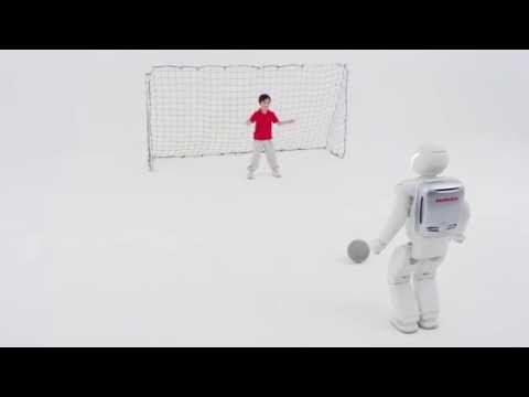 Honda Robotics - All-New ASIMO Kicking Football