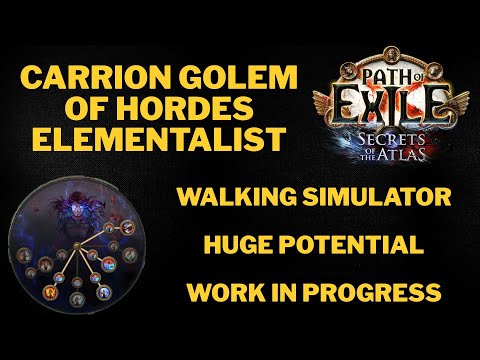 POE 3.26 Carrion Golem of Hordes Elementalist