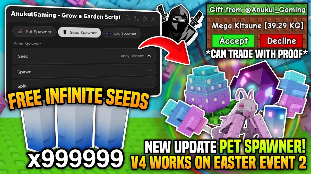 [🍭] NEW PET SPAWNER! 🤑 Grow a Garden 🌶️ Script! • No Key 🔥 *UNPATCHED* ✅ 100% Work🌈 - Anukul Hub V4