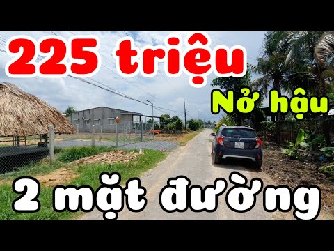 Bán đất 2 mặt đường nở hậu giá rẻ 225 triệu ở Long Thuận Tây Ninh cách TPHCM 70km bao giấy tờ