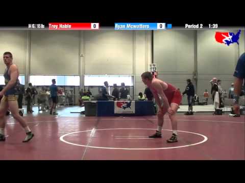 Trey Hable vs. Ryan Mcwatters at 2013 Junior Nationals - FILA - FS