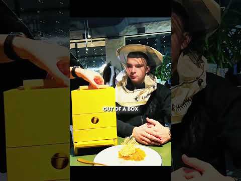 this restaurant serves honeycomb with bees #shorts