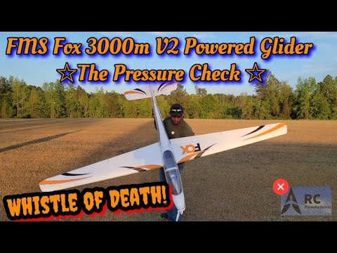 FMS Fox 3000m Aerobatic Powered Glider ☆The Pressure Check☆ in 4K