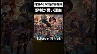 SAOの新作ゲーム、誰向けからわからない中途半端なゲームだった件【Echoes of Aincrad】