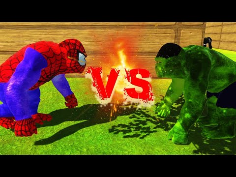 SPIDERMAN vs HULK - Animal Revolt Battle Simulator | ARBS