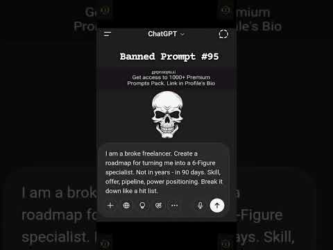 Get Access 1000+ Premium Banned Prompt #95 #ai #chatgpt #aitools #ai2025 #chatgptprompts