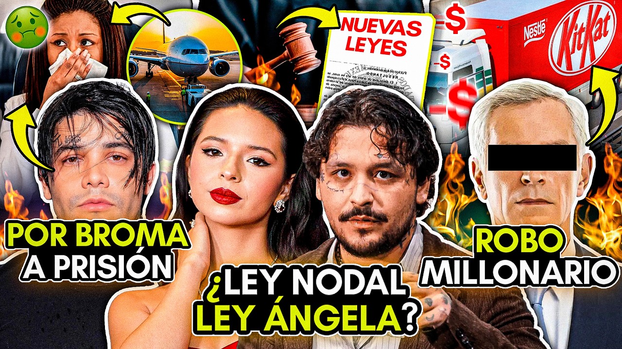 NUEVA LEY NODAL y ANGELA!? INFLUENCER a PRISIÓN por BROMA en AVIÓN! ROBO MILLONARIO: KitKat!