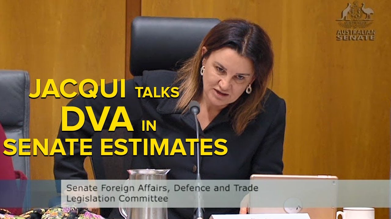Senator Jacqui Lambie questions Depart of Veterans' Affairs over the Commissioner selection