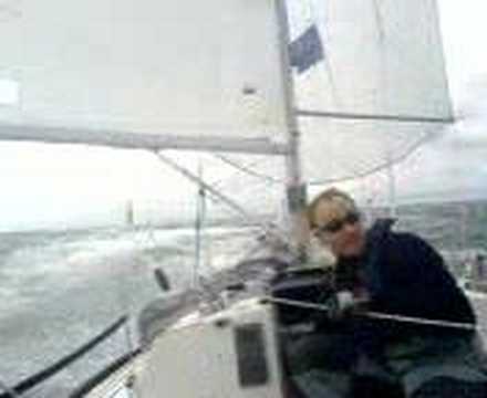 X-99 surfing in 19 knots