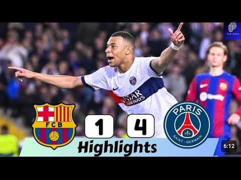 Barcelona vs PSG (1-4) | All Goals & Extended Highlights | UEFA Champions League 2023/24