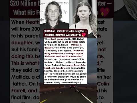 $20 Million Estate Given to His Daughter — What His Family Did Will Shock You 💖