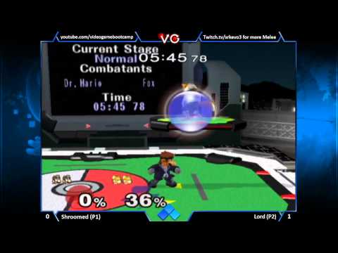 Evo 2K13 - Lord (Fox) Vs Shroomed (Doctor Mario) Melee Quarter Finals Bracket - SSBM