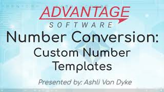 Number Conversion: Custom Number Templates