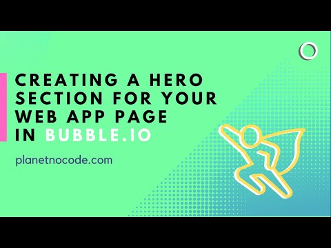 Creating a hero section for your web app page in Bubble.io thumbnail