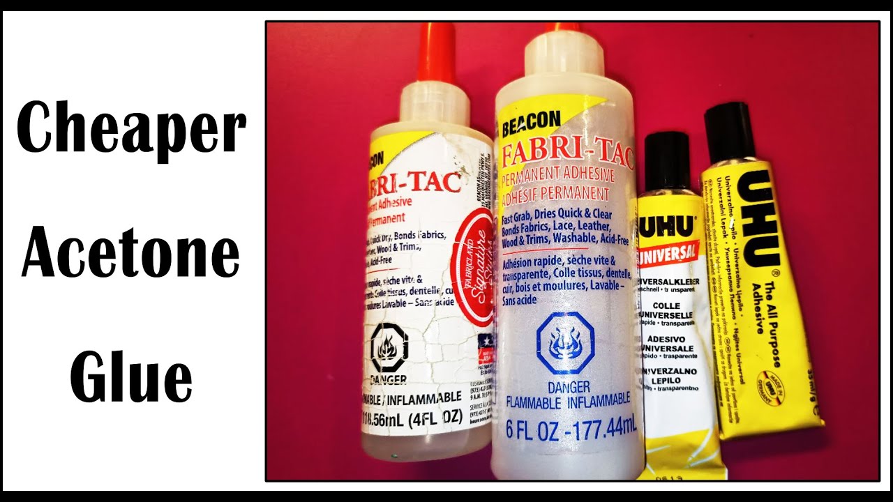 Cheaper acetone glue, Fabri Tac, UHU - Starving Emma