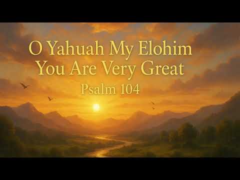 Psalm 104   ---   O Yahuah My Elohim, You Are Very Great