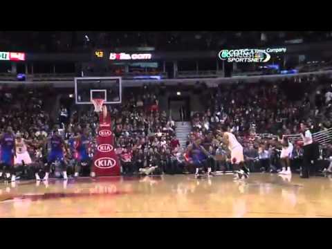 Chicago Bulls Derrick Rose Highlight #1 during Detroit Pistons Game on October 16, 2013