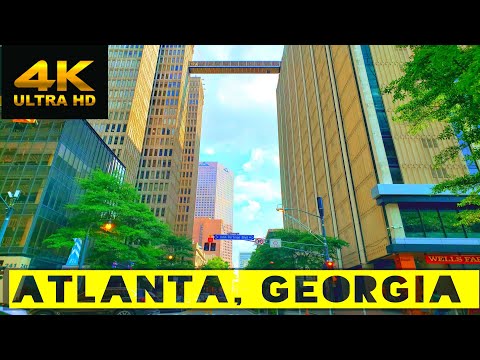 Downtown Atlanta, Georgia - 4K Driving Tour🍑🍑🍑
