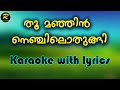 Thoo Manijn Nenjilothungi Karaoke With Lyrics
