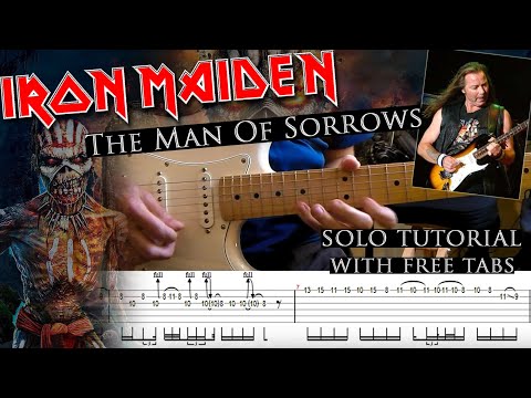 Iron Maiden - The Man Of Sorrows Dave Murray's intro solo lesson (with tablature and backing tracks)
