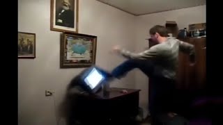 Angry gamers destroying PC compilation