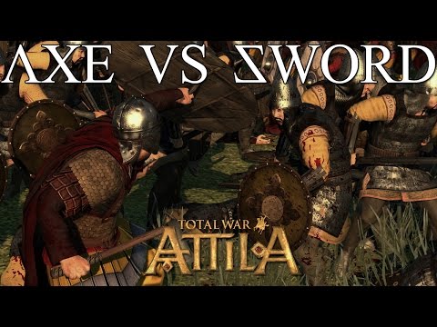 Total War Attila 1.3 Mechanics - Uar Warriors vs Bucellarii Guard Axemen [FAW ON]