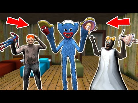 Scary Huggy Wuggy vs Granny vs Grandpa - funny horror school animation (p.55)