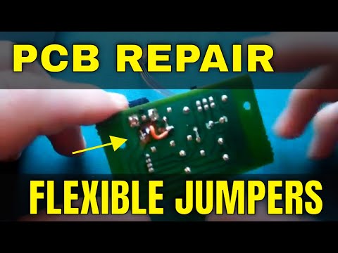 Using flexible jumper wires to repair broken circuit boards