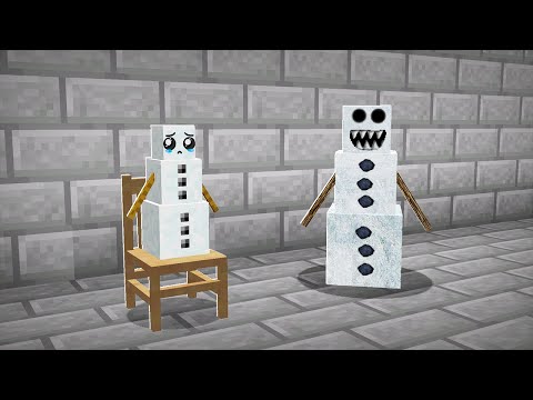 KORKUNÇ KARDAN ADAM KÖYE GELDİ! 😨☃️ - Minecraft